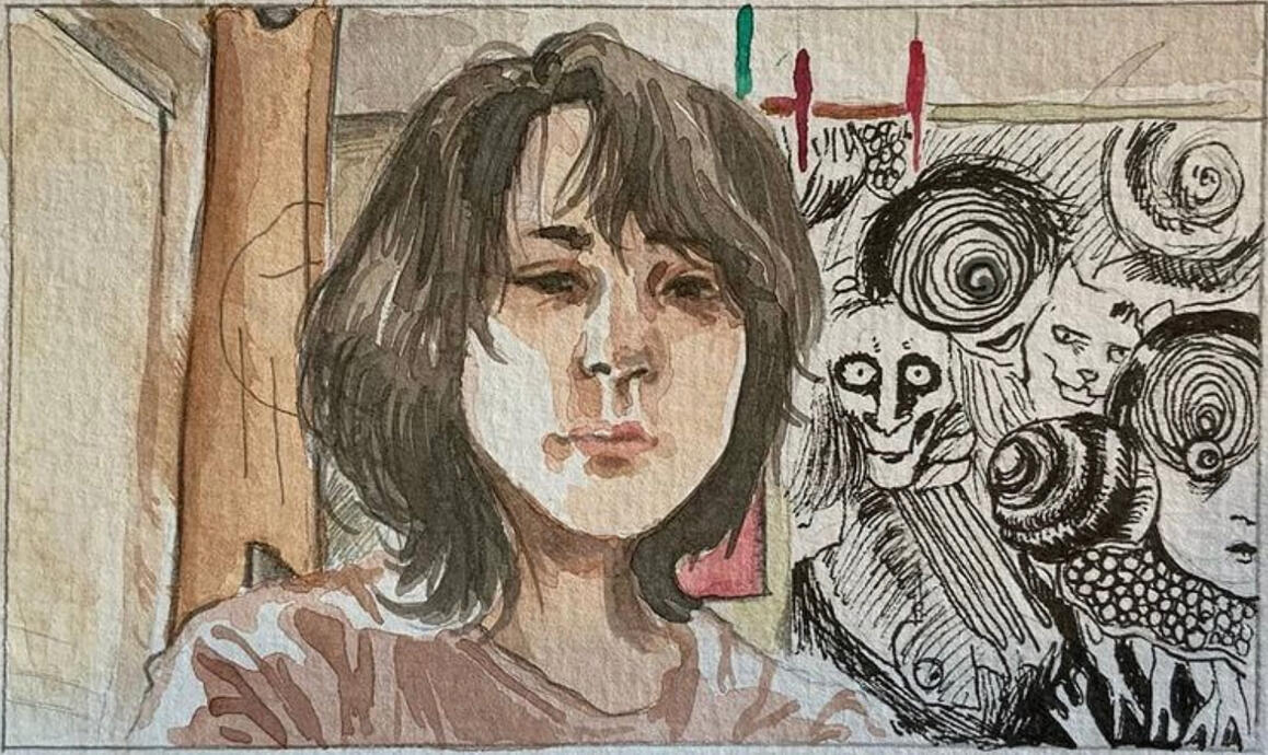 Watercolour self portrait